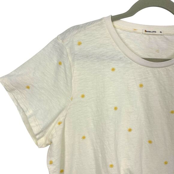 Marine Layer White Tee with Yellow sunshines - Picture 2 of 10